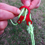 10pcs Quick Knot Tent Wind Rope Buckle 3 Hole Antislip