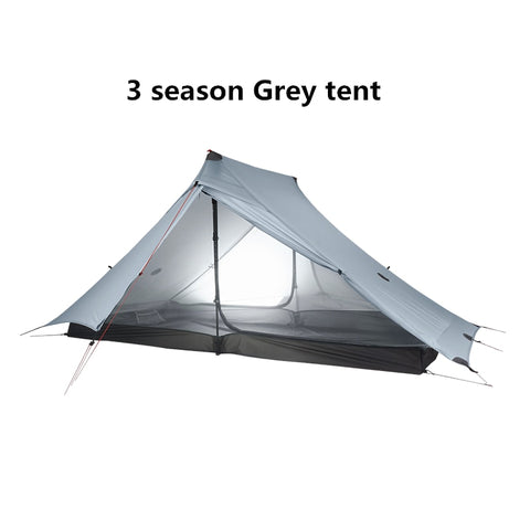 2 Person Ultralight Camping Tent 3 Season Professional 20D Silnylon Rodless Tent