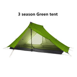 2 Person Ultralight Camping Tent 3 Season Professional 20D Silnylon Rodless Tent