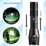 Camping light 5 switch Mode waterproof Zoomable Bicycle Light  use 18650 battery