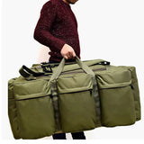 90L Large Capacity Men's Travel Bags Canvas Military Tactical Backpack Waterproof Hiking Climbing Camping Rucksack Bags XA216K