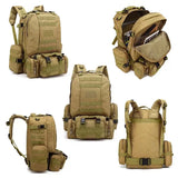 50L Tactical Backpack Military Waterproof Backpacks 4 in 1 Molle Sport Bags Outdoor Trekking Fishing Hiking Camping 3D Rucksack