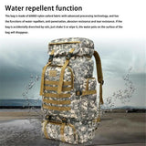 80l Camo Tactical Backpack Waist Bag Waterproof Camping Climbing Military Waist Bags Hiking Bag Large Laptop Rucksack