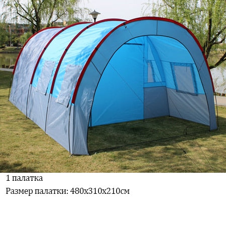 Large Size 2living Rooms and 1hall Family Camping Tourist Tent