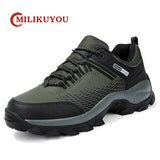 Men Hiking Shoes Waterproof Leather Sneakers Non-Slip